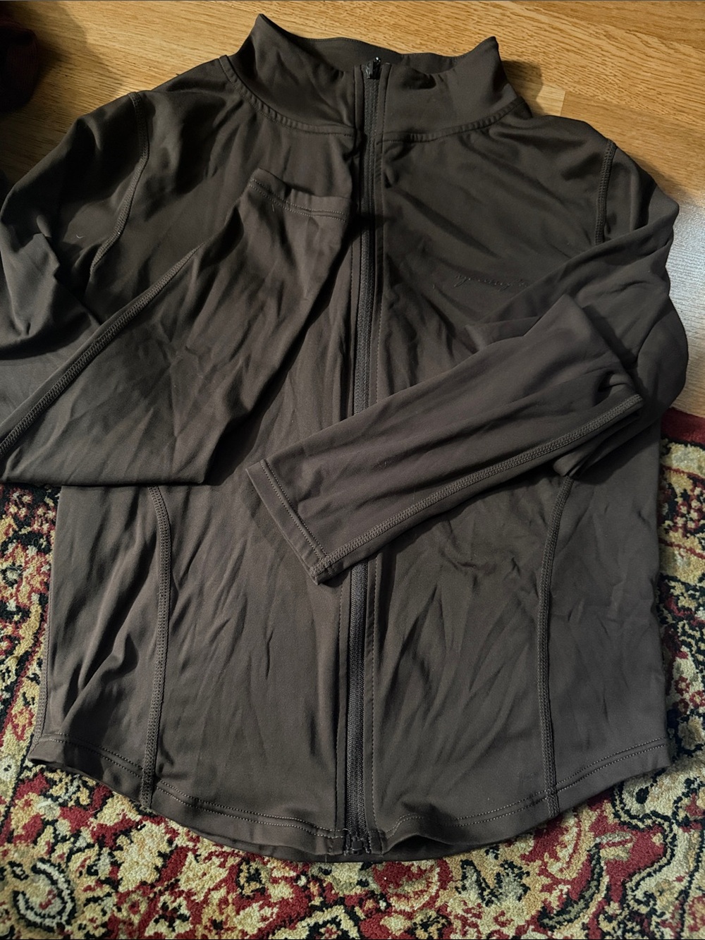 YoungLA bodycon jacket espresso Brown Full-Zip Performance Jacket